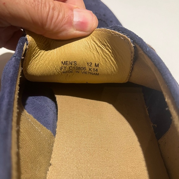 Cole Haan CT13806 Mens Oxfords Wing Tip Lace Up 12M Blue Suede - Picture 7 of 7